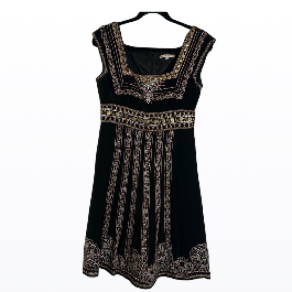 Nanette lepere slik embroidery dress size 4